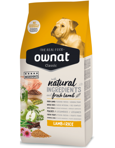 Croquettes chien Ownat Classic Lamb